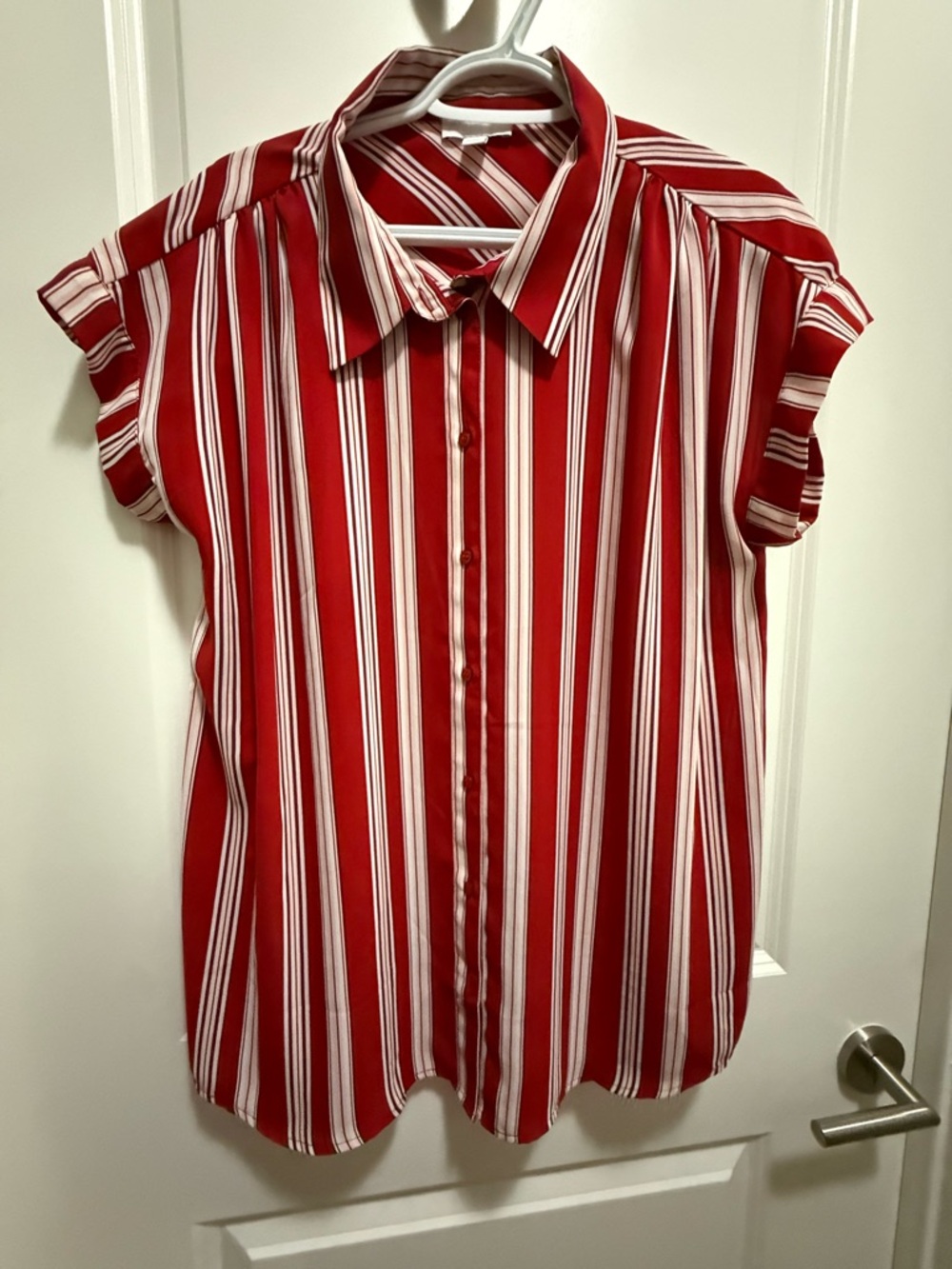 14th & Union Red and White Striped Button-Down Shirt